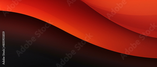 Orange  red and black color gradient wave background.