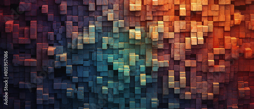 Pixel-inspired textures with a digital vibe.