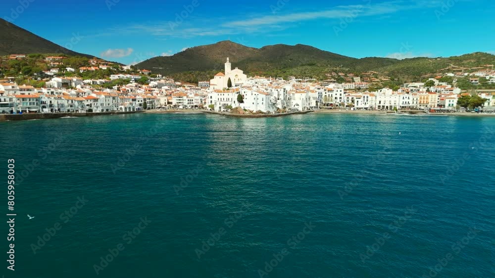 Aerial view of picturesque town of Cadaques on the Costa Brava Catalonia, Spain Aerial view of picturesque town of Cadaques on the Costa Brava Catalonia, Spain