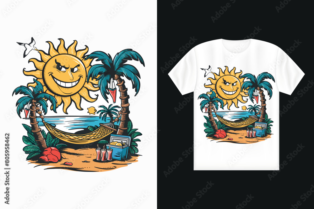 Summer t-shirt design, summer vacation t shirt design, beach vacation. Summer t-shirt design, summer vacation t shirt design, beach vacation.