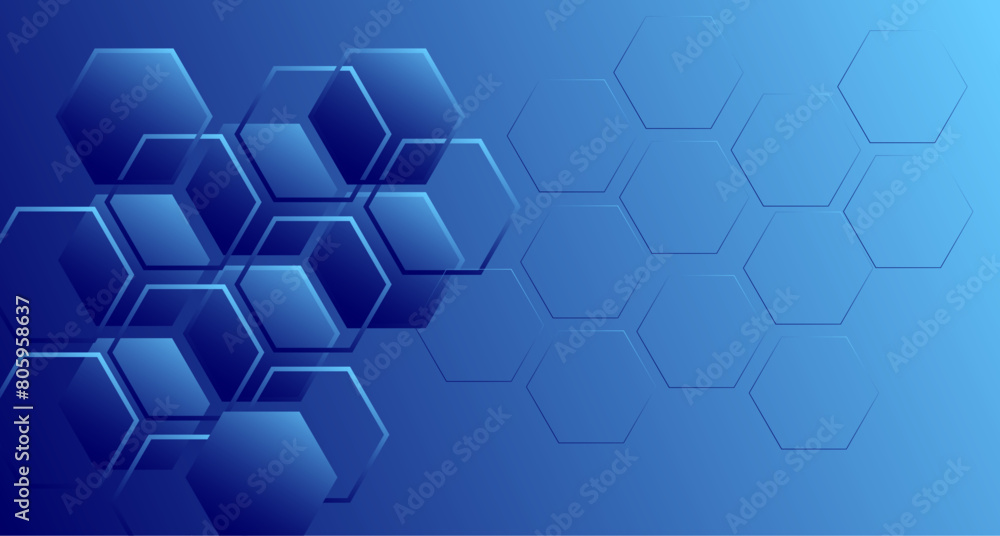 Abstract blue hexagon background Abstract blue hexagon background