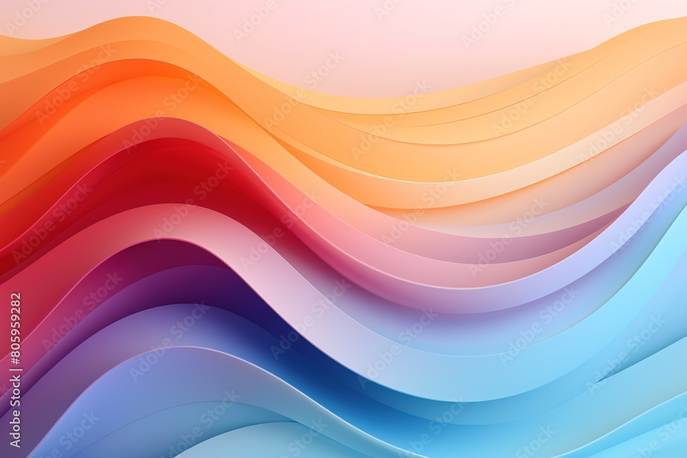 A colorful wave with a red stripe on the left and a yellow stripe on the right A colorful wave with a red stripe on the left and a yellow stripe on the right