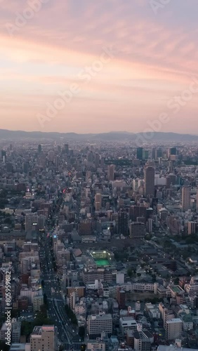 Wallpaper Mural Vertical video - Sunset aerial timelapse of a busy city Torontodigital.ca