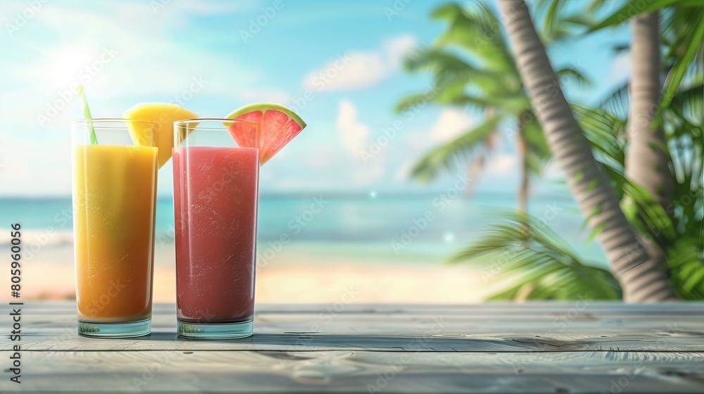 Obraz premium Cocktails at the beach