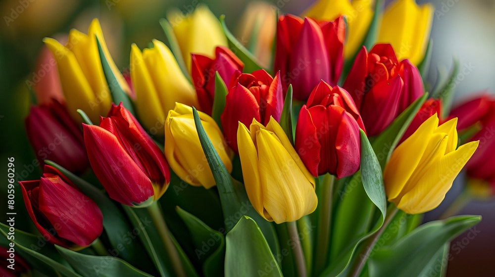 Colorful tulips background design Colorful tulips background design