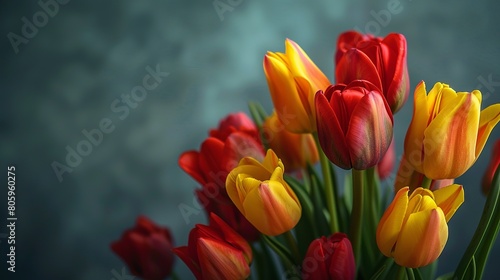 Colorful tulips background design