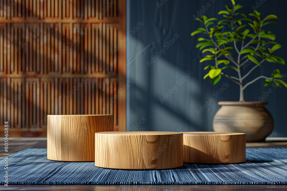 3d Wood podium, composition in minimal design. Platforms for product display presentation. Stage showcase, Mockup 3d Wood podium, composition in minimal design. Platforms for product display presentation. Stage showcase, Mockup