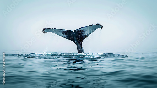 Tail of whale closeup in ocean © Iqra Iltaf