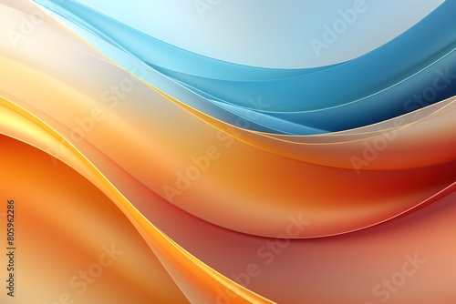 A colorful wave with a red stripe on the left and a yellow stripe on the right