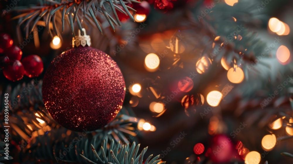 Merry Christmas and Happy New Year. Festive bright beautiful background. Decorated Christmas tree on blurred background. de-focused lights, gold bokeh Merry Christmas and Happy New Year. Festive bright beautiful background. Decorated Christmas tree on blurred background. de-focused lights, gold bokeh