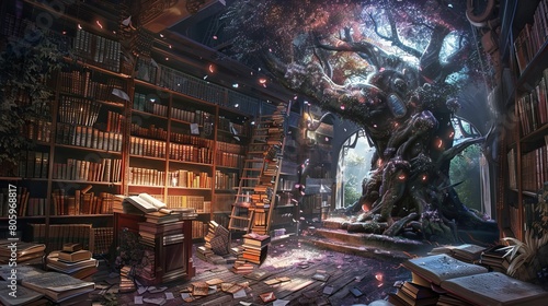 Wordsmith's Sanctuary: The Enchanting World of Book-Reading photo