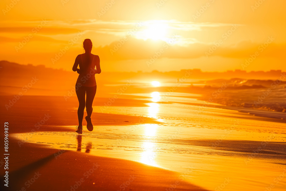 With the first blush of daylight casting its golden embrace, a determined athlete, an African American woman in her early 30s, embarks on a solitary run along the pristine shoreline.