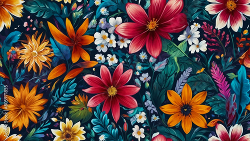 geometrical dupatta design with textured flower background  