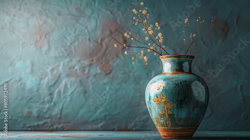 Closeup of a beautiful handmade vase as indoor decoration © Alexander