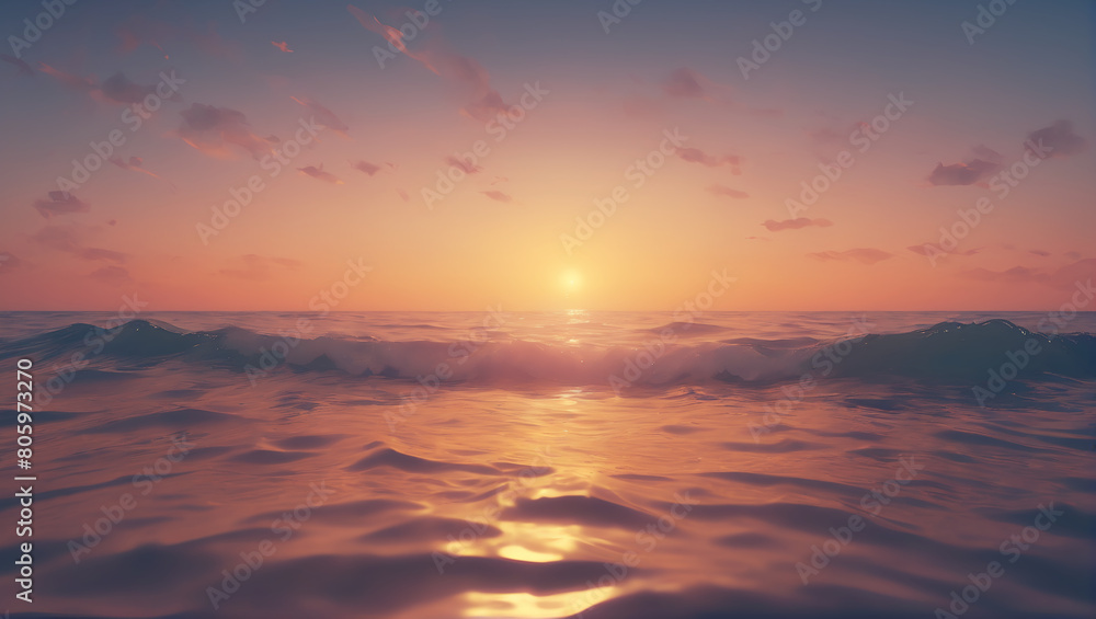 An oceanic sunset gradient background with no other objects ULTRA HD 8K