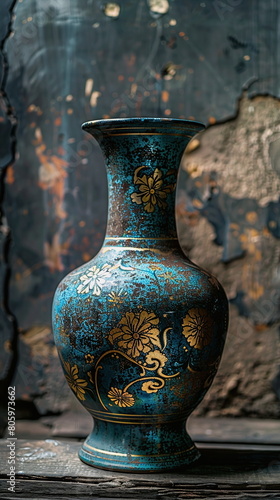 Closeup of a beautiful handmade vase as indoor decoration © Alexander