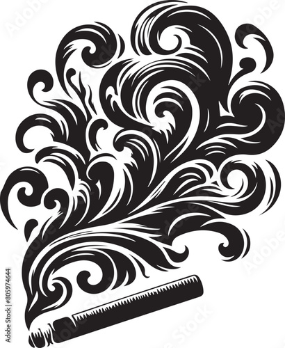 cigarette and smoke vector, cigarette and smoke vector illustration