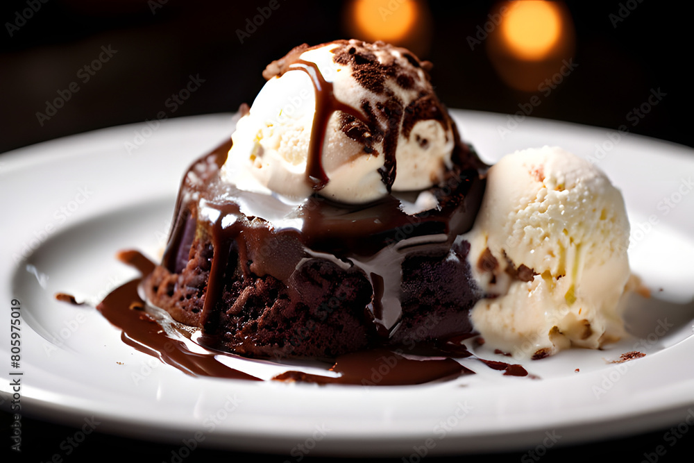 ice cream with chocolate ice cream with chocolate