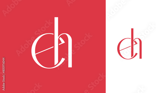Alphabet letters Initials Monogram logo HE, EH, H and E