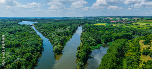 Wallpaper Mural Die Lech-Mündung bei Marxheim an der Donau im Luftbild Torontodigital.ca