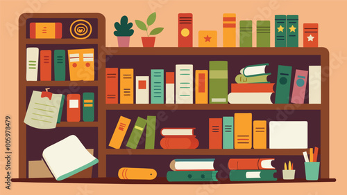 As you peruse the shelves youll find handwritten notes and inscriptions that add to the charm and nostalgia of this used book heaven.. Vector illustration