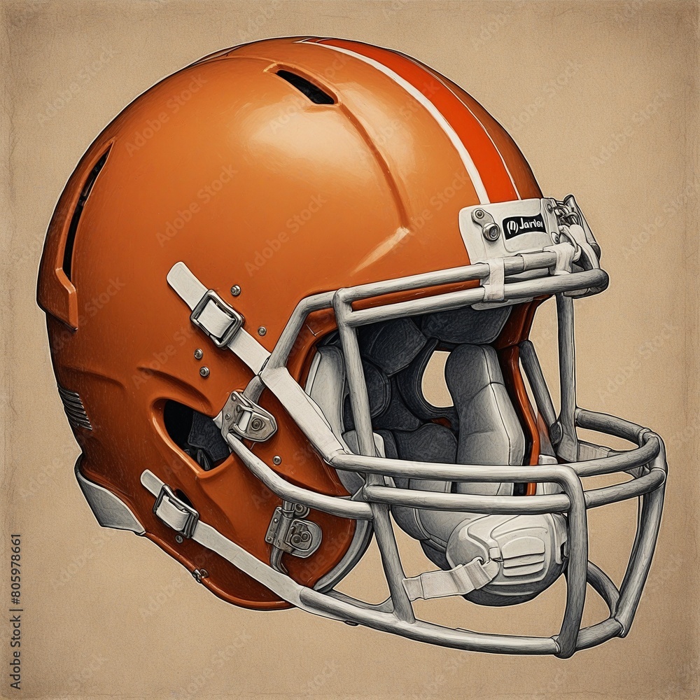 Fototapeta premium Football Helm. Generative AI Technologie