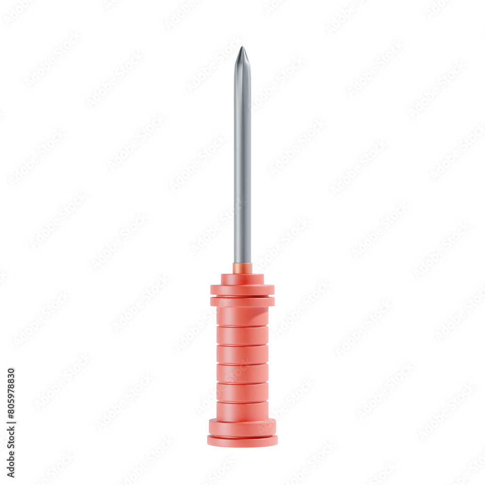 Fototapeta premium screwdriver 3d icon and illustration