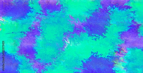 Cuadro en lienzo Tie dye gradient wallpaper background colorful watercolor clouds pattern abstrac