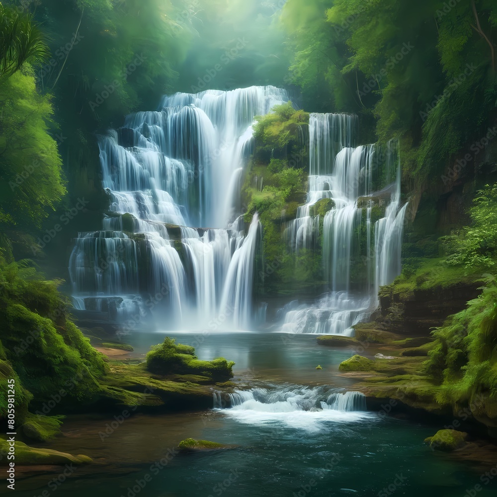 Obraz premium natural waterfall