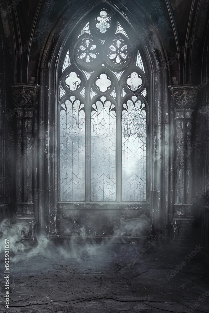 Gothic Studio Hintergrund, düsterer Hintergrund mit mystischer Atmosphäre Gothic Studio Hintergrund, düsterer Hintergrund mit mystischer Atmosphäre