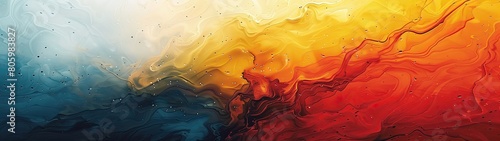 Dynamic abstract background with a mixture of red and orange oil paint strokes, can be utilized for printed materials such as brochures, flyers, and business cards.