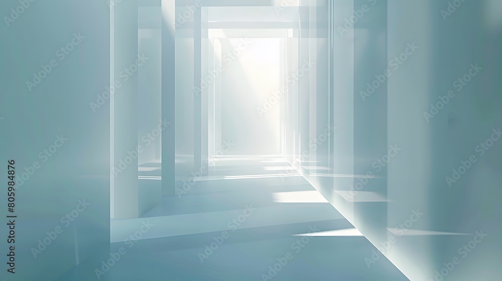 Fototapeta premium A long, narrow hallway.