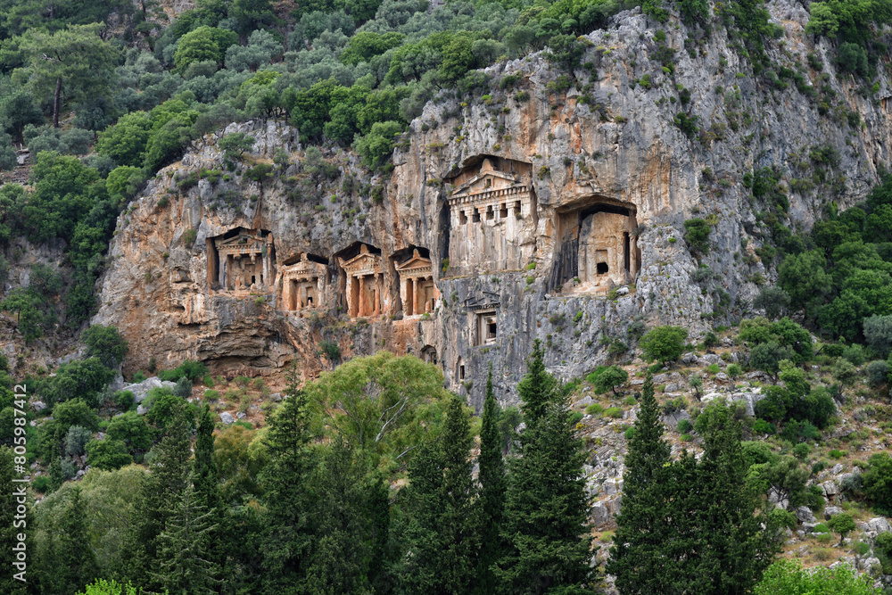 Kaunos rock graves. Turkey Kaunos rock graves. Turkey