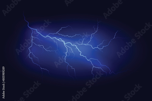 Gaming lighting thunder on dark background. Gaming thunder background in the form of lightning.