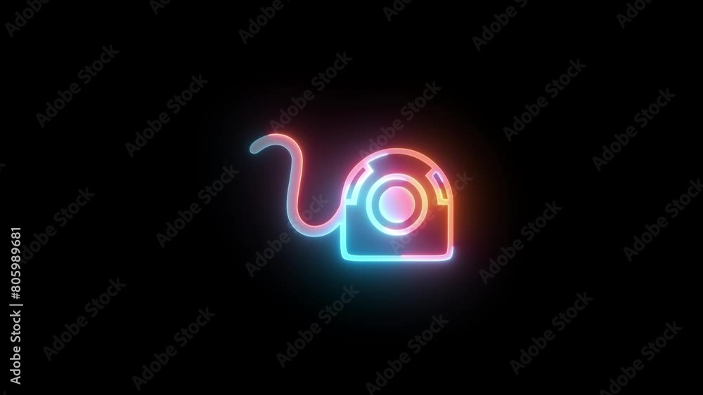 Neon trackball icon brown cyan color glowing animated black background Neon trackball icon brown cyan color glowing animated black background