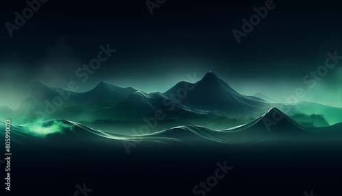 Create a digital painting of a dark and mysterious landscape