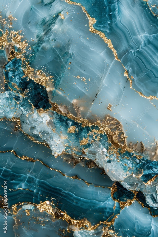 A high-resolution images of marble texture with blue and intertwined veins of gold and silver glitter. A high-resolution images of marble texture with blue and intertwined veins of gold and silver glitter.