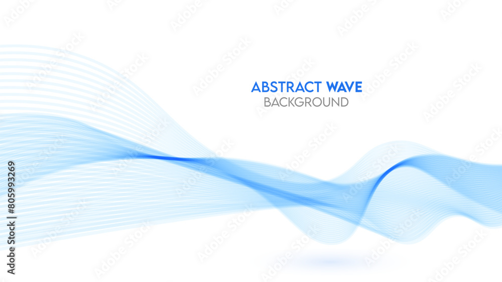 Obraz premium Abstract wave background with blue, purple, pink and cyan color waves vector design. neon wave background design