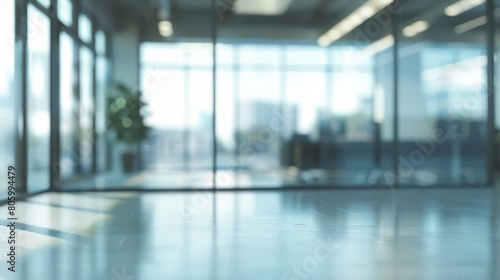 blurred office with windows