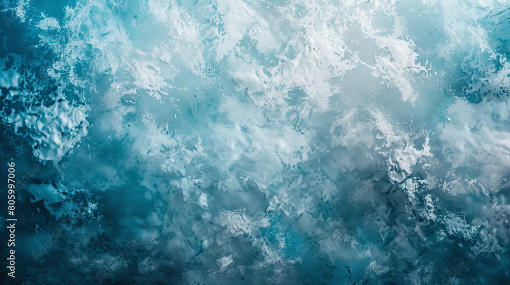 The image is of a blue and white ocean with a lot of white foam The image is of a blue and white ocean with a lot of white foam