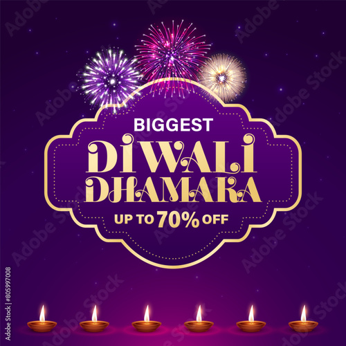 Diwali dhamaka offer banner graphic design, web banner, banner design with
