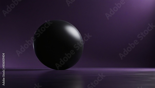 purple ball on black