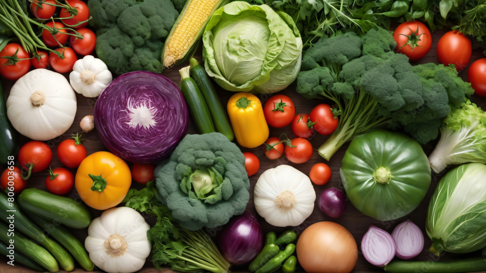 fresh vegetables background