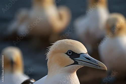 Northern gannet Morus bassanus Helgoland island German.generative.ai photo