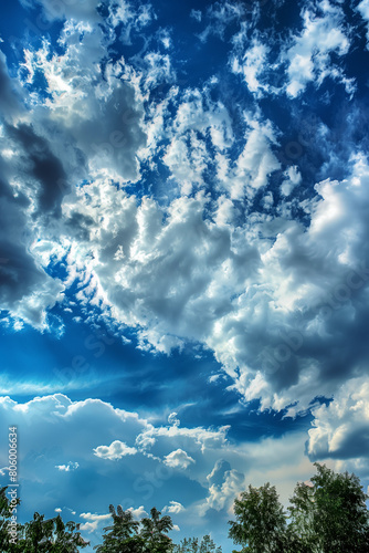 blue sky background with clouds. High quality photo