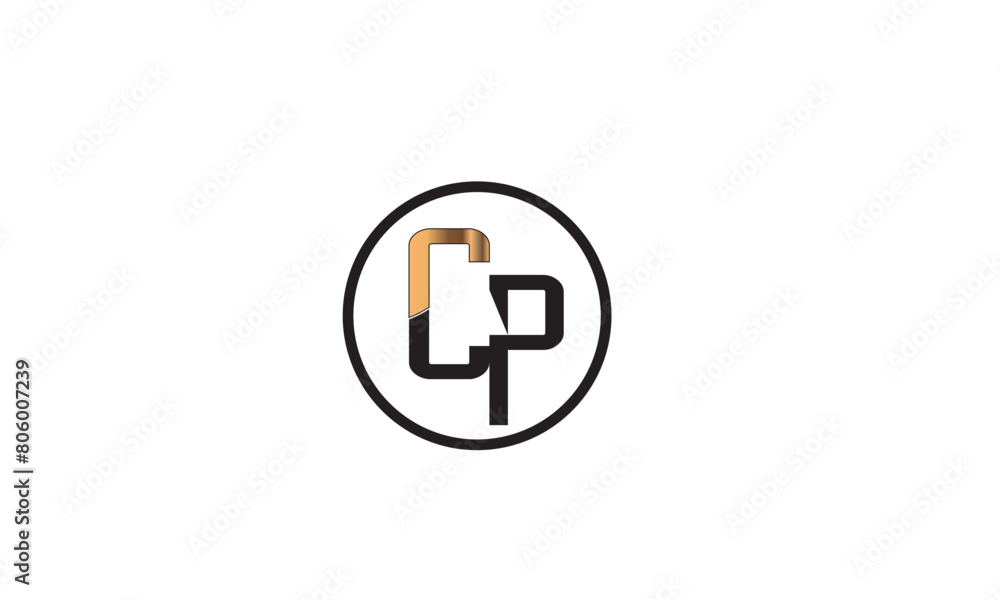 CP, PC, C, P Abstract Letters Logo Monogram CP, PC, C, P Abstract Letters Logo Monogram