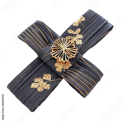 Tsuke-obi casual obi belt, transparent background, isolated image, generative AI