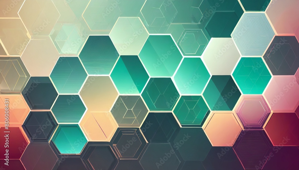 Fototapeta premium abstract background with hexagons