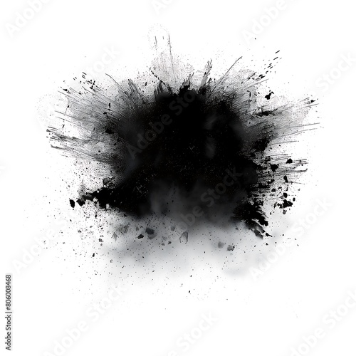 Abstract Chaos: Black Ink Explosion Art