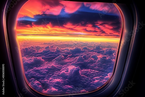 Above the Clouds: Sunset View from the Sky
